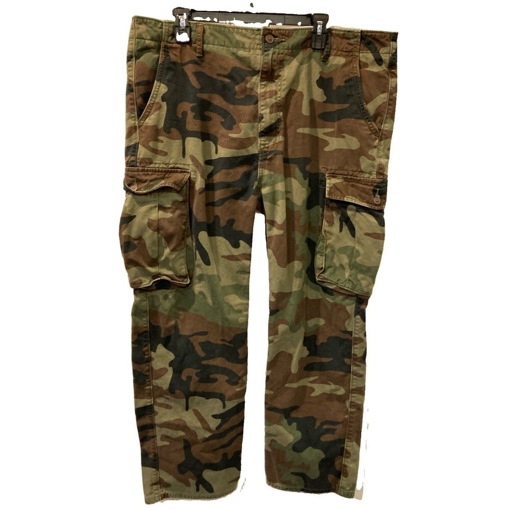 Men's Levi's Cargo Pants Camouflage Woodland BDU Size 38x32